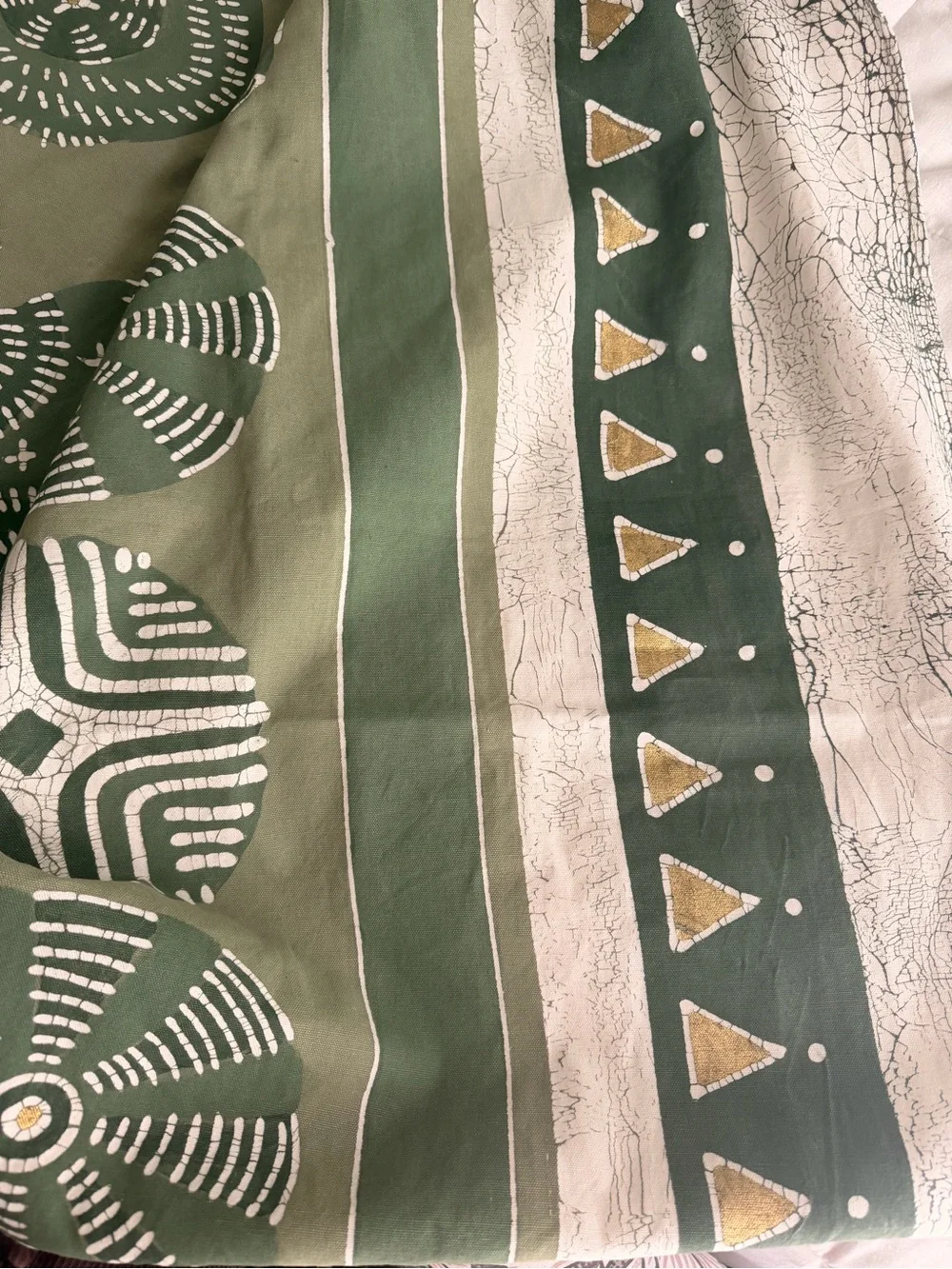 Tribal Textiles Hand painted and dyed table cloth
